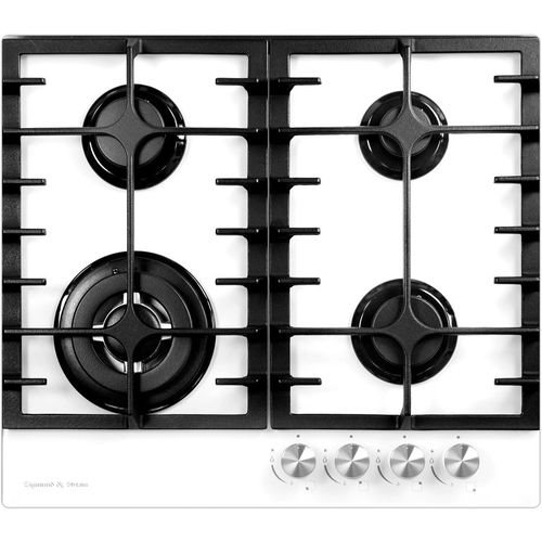 Газовая варочная панель ZIGMUND & SHTAIN Style MN 197.61 W, 4 конфорки, закаленное стекло, белый — цена и наличие Газовая варочная панель ZIGMUND & SHTAIN Style MN 197.61 W, 4 конфорки, закаленное стекло, белый