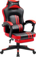 Изображение товара Игровое кресло Defender Diablo на колесиках с экокожей черное и красное