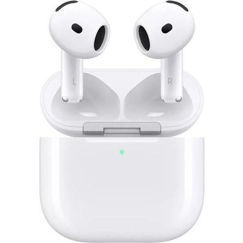 Наушники Apple AirPods 4 A3054,A3058, Bluetooth, вкладыши, белый [mxp63ch/a]