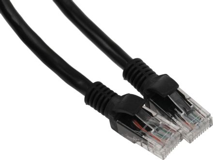 Патч-корд CABLEXPERT PP6U-0.25M/BK литой (molded), UTP, кат.6, 0.25м, 4 пары, 24AWG, алюминий омедненный, многожильный, черный