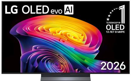 55" Телевизор LG OLED55C6RLA.ARU OLED, 4K Ultra HD, СМАРТ ТВ, WebOS, черный