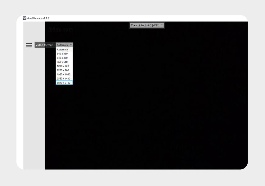 Так выглядит приложение на ОС Windows — в версии для Mac такой же интерфейс, нет только кнопки выбора разрешения трансляции