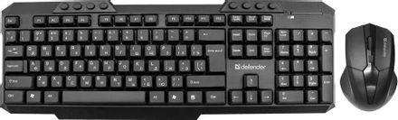 Комплект (клавиатура+мышь) Defender Jakarta C-805, USB, беспроводной, черный [45804]