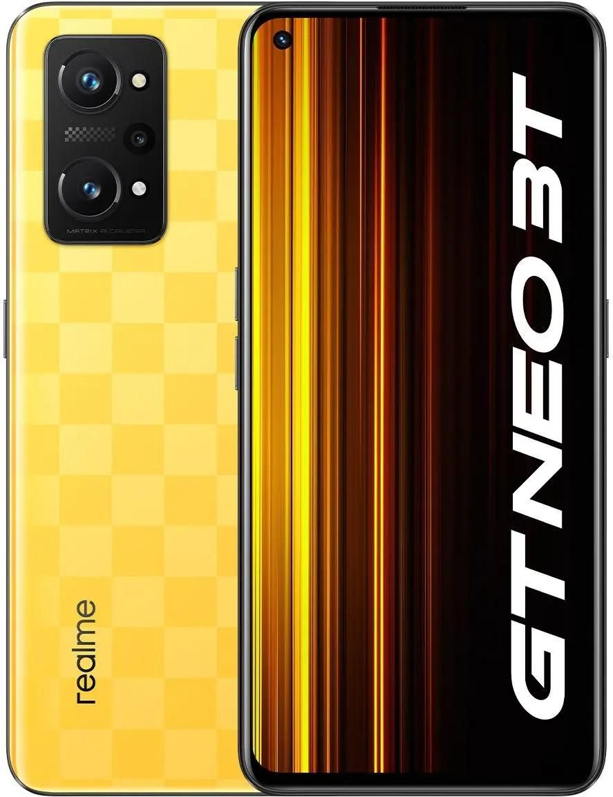 Характеристики Смартфон REALME GT Neo 3T 8/256Gb, желтый (1851218) смотреть  в СИТИЛИНК