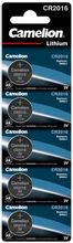 Изображение товара CR2016 Батарейка CAMELION Lithium CR2016 BL-5,  5 шт. 75мAч