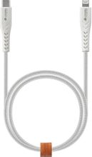 Изображение товара Кабель LYAMBDA LCLm05-WH,  Lightning (m) -  USB Type-C (m),  0.5м,  MFI,  в оплетке,  3A,  белый