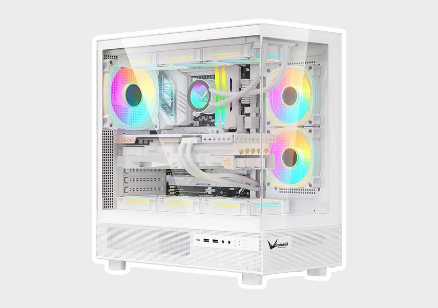 Корпус Formula Crystal Z8 Cosmic поддерживает материнские платы ATX и оснащен тремя предустановленными вентиляторами