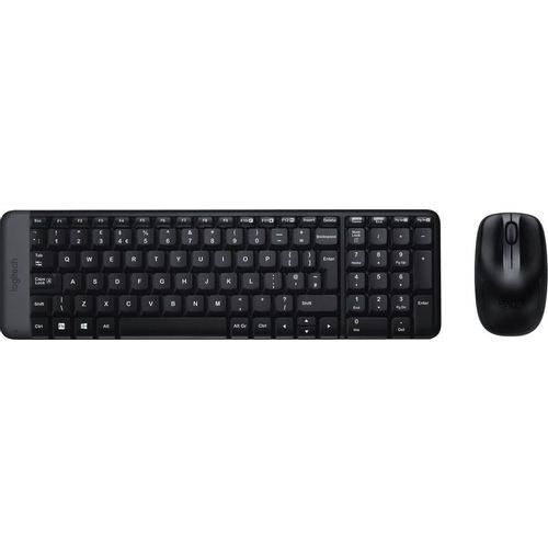Комплект (клавиатура+мышь) Logitech MK220, USB, беспроводной, с гравировкой, черный [920-003161]