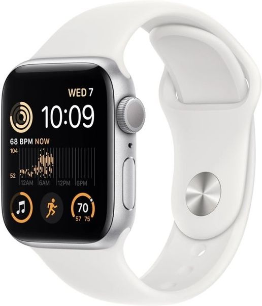 Смарт-часы Apple Watch SE 2022 A2722,  40мм,  белый/серебристый [mnt93ll/a]