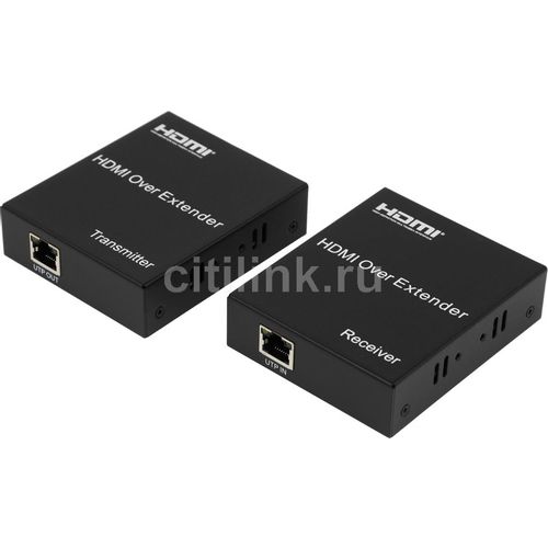Набор адаптеров аудио-видео PALMEXX 5-877-2, HDMI (f) — RJ45, ver 1.4, черный