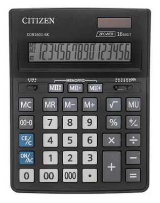 Аксессуары для калькулятор Citizen CDB1601BK, 16-разрядный, черный ...