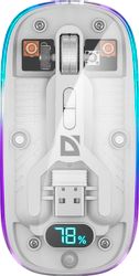 Мышь беспроводная Defender Ixes MM-999, USB, прозрачный и белый