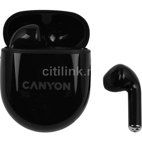 Наушники Canyon TWS-6, Bluetooth, вкладыши, черный [cns-tws6b]
