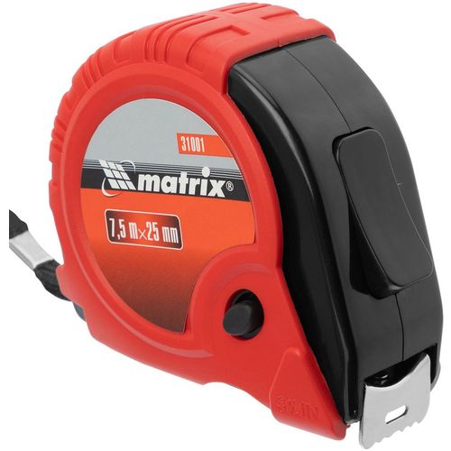 Рулетка строительная MATRIX Rubber, 7.5м x25мм [31001 ]