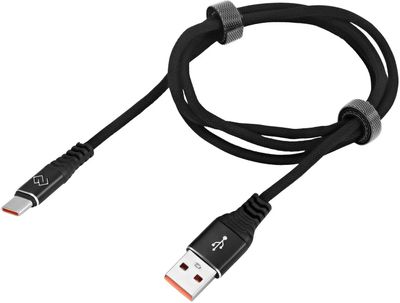 Кабель Digma USB Type-C (m) -  USB (m),  1м,  3A,  черный [dg-usba-с-1m-27w]