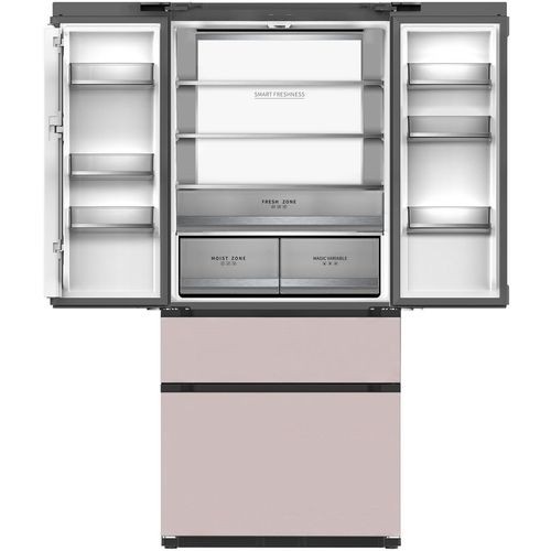 Холодильник двухкамерный TESLER RFD-517BI Full No Frost, French Door, инверторный, розовый