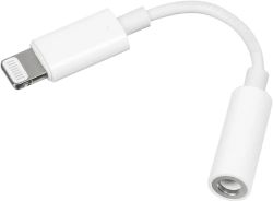 Изображение товара Переходник Apple MMX62ZM/A, Lightning (m) - Jack 3.5 (f), белый Изображение товара Переходник Apple MMX62ZM/A, Lightning (m) - Jack 3.5 (f), белый