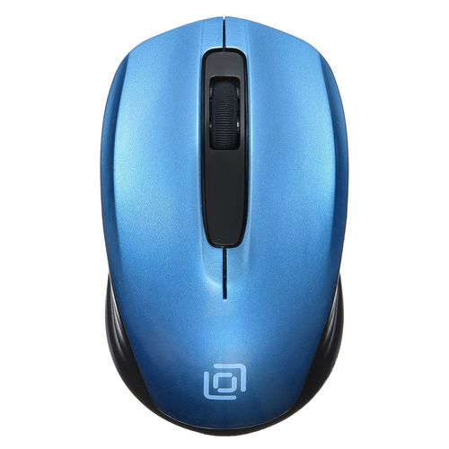 Мышь беспроводная Oklick 475MW, радио, оптическая, USB, 1000dpi, черный и синий [945833]