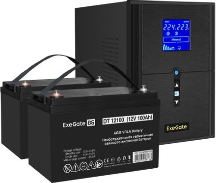 ИБП EXEGATE SineTower SZ-2000.LCD.AVR.3SH.1C13.USB,  2000ВA [ex296850rus]
