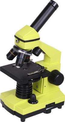 Микроскоп LEVENHUK Rainbow 2L Plus, световой/оптический/биологический, 64-640х, на 3 объектива, желтый/черный [69044]