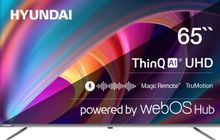 Изображение товара 65" Телевизор Hyundai H-LED65BU7100 4K Ultra HD, серый, СМАРТ ТВ, WebOS
