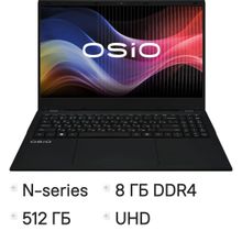 Изображение товара Ноутбук OSIO BaseLine B150i-009b с IPS экраном и Intel N200