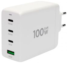 Изображение товара Сетевое зарядное устройство PREMIER PCS3A-66,  USB-A,  3xUSB-C, 100Вт, 3A, черный