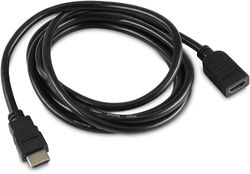 Изображение товара Кабель-удлинитель аудио-видео Buro ver 2.0,  HDMI (m) -  HDMI (f),  ver 2.0,  2м, GOLD,  черный [bu-hdmi2.0-extnd-2m]