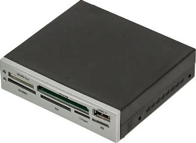 Обзор товара картридер внутренний 3.5" Acorp CRIP200-S, серебристый ...