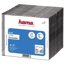 Коробка HAMA H-51167 Slim Box, 25шт., прозрачный+черный [00051167](мех ...