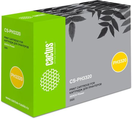 Картридж Cactus CS-PH3320, 106R02304, черный / CS-PH3320
