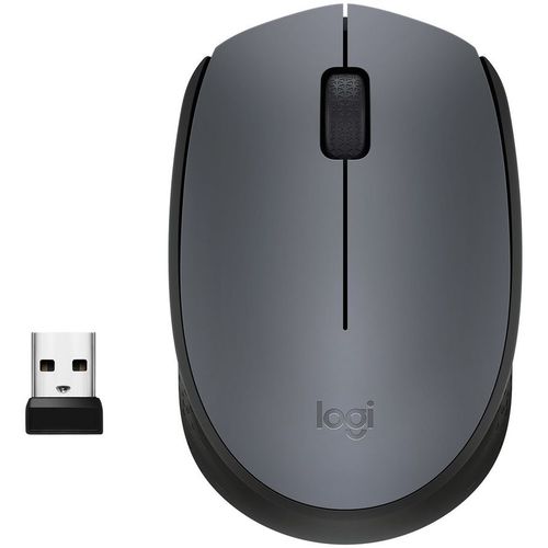Мышь беспроводная Logitech M170, радио, оптическая, USB, 1000dpi, серый и черный [910-004646]