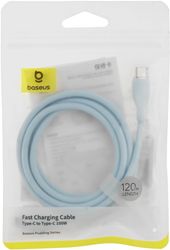 Кабель BASEUS P10355702311-00, USB Type-C (m) - USB Type-C (m), 1.2м, голубой