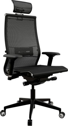 Кресло МЕТТА Samurai Black Edition new, сетка, до 150кг, синхромеханизм, регулируемые 4D подлокотники,  черный