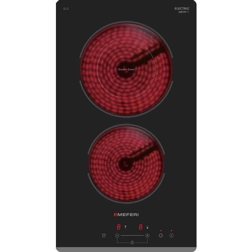 Электрическая варочная поверхность MEFERI Comfort Plus MEH302BK, конфорок: 2 шт., стеклокерамика, независимая, черный