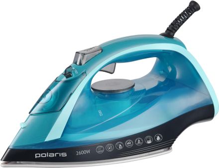 Утюг Polaris PIR 2668AK, с паровым ударом, 2600Вт, с автоотключением, бирюзовый и черный