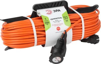 Удлинитель силовой Эра UFx-1e-3x1.5-50m-IP44, розеток 1шт, 2x0.75 кв.мм ...