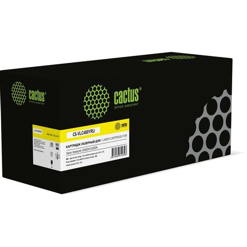 Картридж Cactus CS-VLC400YRU, 106R03533, желтый / CS-VLC400YRU