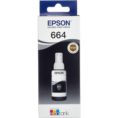 Чернила Epson 664 C13T664198 (аналог C13T66414A), для Epson, 70мл, черный