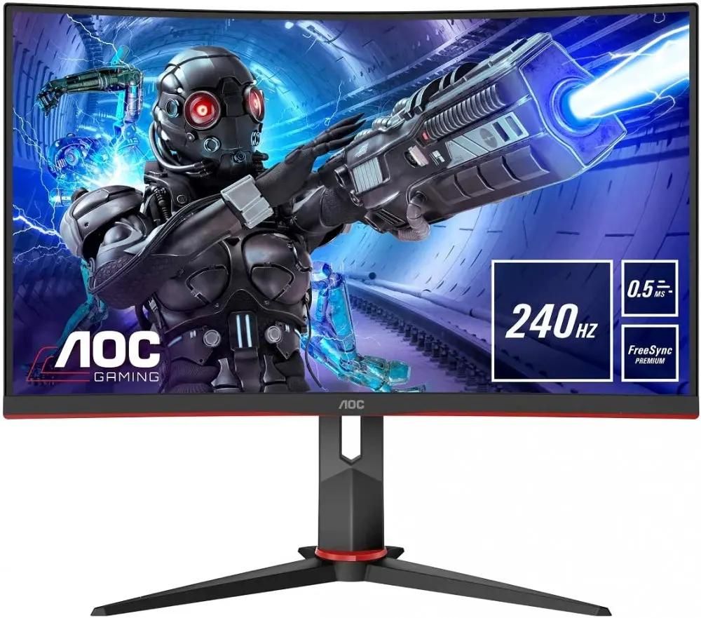 Монитор AOC Gaming C27G2ZE 27, черный/красный и черный – купить в Ситилинк  | 1418917