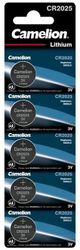 CR2025 Батарейка CAMELION Lithium CR2025 BL-5, 5 шт.
