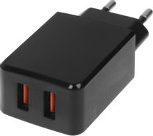 Изображение товара Блок питания BORASCO 2xUSB-A microUSB, 2.1A, черный