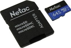 Карта памяти microSDXC UHS-I U1 NETAC P500 64 ГБ