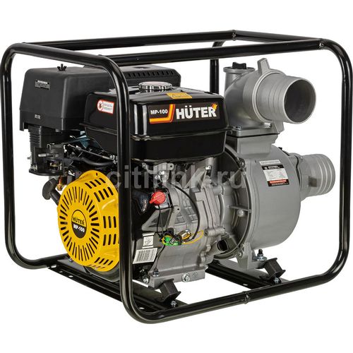 Мотопомпа бензиновая Huter MP-100, для чистой воды, 1300л/мин [70/11/5]