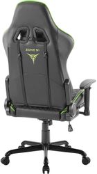Кресло игровое ZONE 51 Clubpoint, экокожа, до 150кг, черный/зеленый