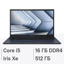 Изображение товара Ноутбук ASUS ExpertBook B1 15.6 IPS i5 16ГБ 512ГБ SSD FreeDOS черный