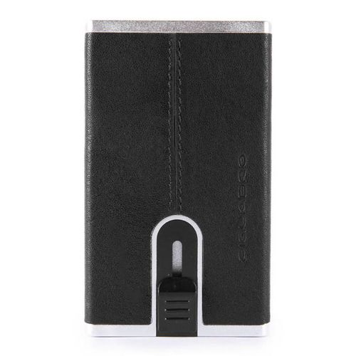 Чехол для кредитных карт Piquadro Black Square PP4825B3R/N, кожа натуральная, черный