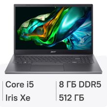 Изображение товара Ноутбук Acer Aspire 5 A515-58P-55K7 15.6 TN IPS i5 8ГБ SSD Win без системы