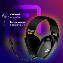 Гарнитура игровая Oklick HS-L750G, беспроводные/Bluetooth/USB, черный