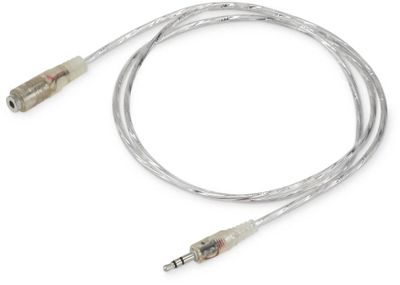 Кабель-удлинитель аудио Buro Jack 3.5 (m)  -  Jack 3.5 (f) ,  1м, прозрачный [cab025-1m]
